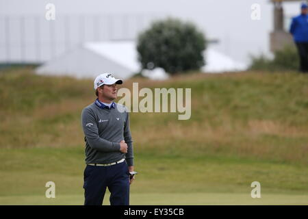 Alten Kurs, St Andrews, Fife, Schottland. 19. Juli 2015. Marc Warren von Schottland in Aktion auf dem 17. Loch während der dritten Runde der 144. British Open Championship auf dem Old Course, St Andrews in Fife, Schottland. Bildnachweis: Aktion Plus Sport/Alamy Live-Nachrichten Stockfoto