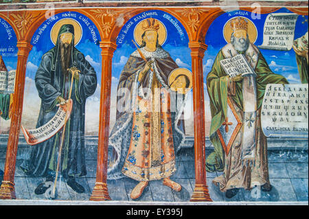 Orthodoxe Wandmalereien an der Heiligen Jovan Bigorski Kloster, Mazedonien Stockfoto