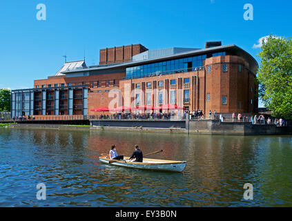 Das Royal Shakespeare Theatre und der Fluss Avon, Stratford Warwickshire, England UK Stockfoto