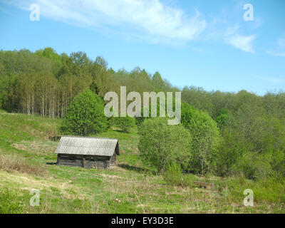 zerstörten Haus im Dorf Stockfoto