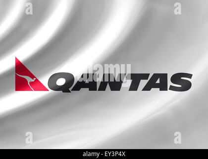 Qantas Logo Symbol Flagge Emblem Zeichen Stockfotografie Alamy