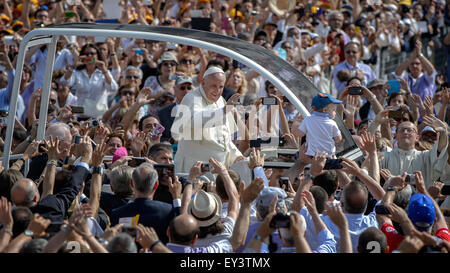 21. Juni 2015. Papst Francis besucht Turin, Italien Stockfoto