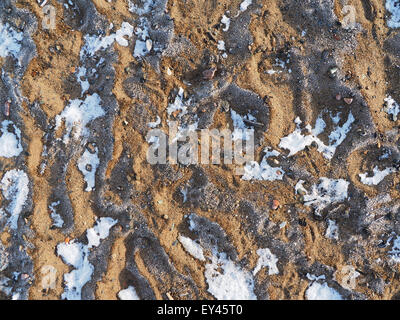 Schnee und Sand. Hintergrund Stockfoto
