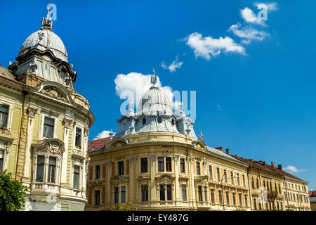 Rumänische Fassade in Cluj-Napoca Stadt Stockfoto