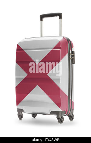 Koffer lackiert in uns Staatsflagge - Alabama Stockfoto