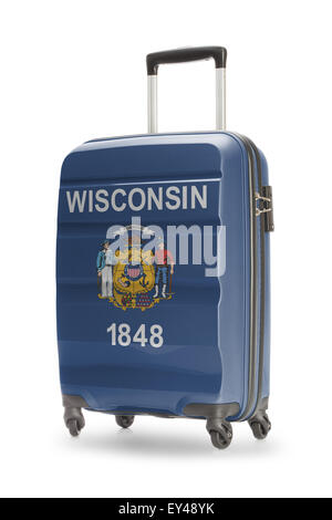 Koffer lackiert in uns Staatsflagge - Wisconsin Stockfoto