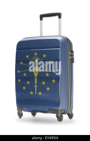 Koffer lackiert in uns Staatsflagge - Indiana Stockfoto