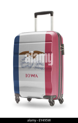 Koffer lackiert in uns Staatsflagge - Iowa Stockfoto