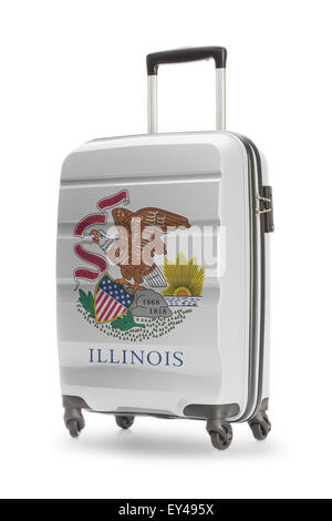 Koffer lackiert in uns Staatsflagge - Illinois Stockfoto