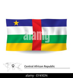 Flagge der Zentralafrikanischen Republik - Vektor-illustration Stock Vektor