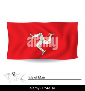 Flagge der Isle Of Man - Vektor-illustration Stock Vektor