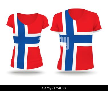 Flag-Shirt-Design von Jan Mayen - Vektor-illustration Stock Vektor