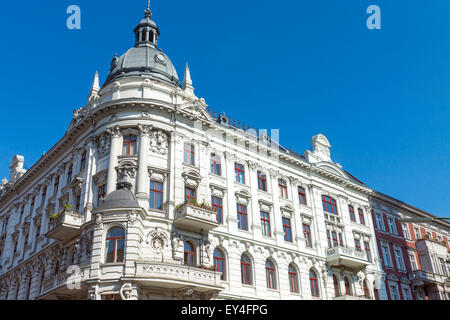 Ein schönes restauriertes altes Haus in Berlin zu sehen Stockfoto