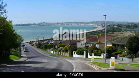 Panoramablick über die Küste von Weymouth, Dorset, England, UK Stockfoto