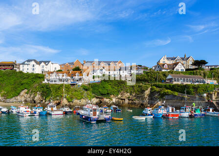 Der Hafen in Newquay, Cornwall, England, UK Stockfoto