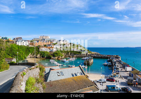 Der Hafen in Newquay, Cornwall, England, UK Stockfoto