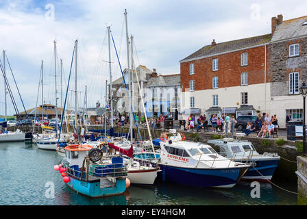 Der Hafen in Padstow, Cornwall, England, UK Stockfoto