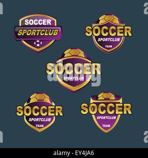 Abzeichen-Fußball-Fußball-Sport-logo Stock Vektor