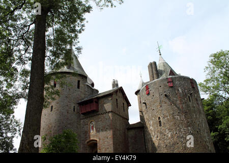 Burg oder Castell Coch, Cardiff, Südwales, UK Stockfoto