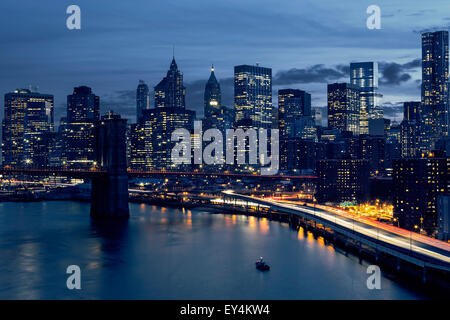 Skyline von Downtown New York, New York, USA Stockfoto