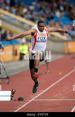 Nathan FOX im Wettbewerb im Dreisprung der Herren, 2014 Sainsbury's British Championships Birmingham Alexander Stadium UK Stockfoto