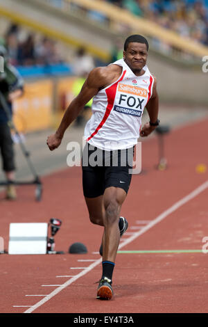 Nathan FOX im Wettbewerb im Dreisprung der Herren, 2014 Sainsbury's British Championships Birmingham Alexander Stadium UK Stockfoto