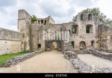 Ruinen der mittelalterlichen Wolvesey Castle, historisch die Residenz der Bischof von Winchester, seit dem 10. Jahrhundert, Winchester, Hampshire, UK Stockfoto