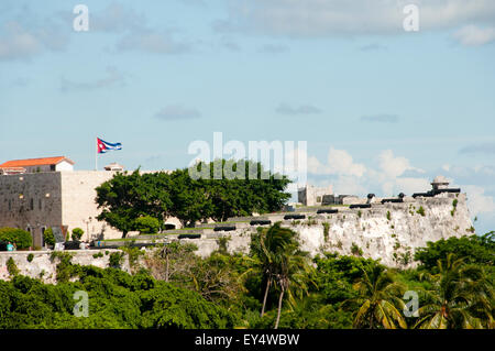 San Carlos De La Cabana Batterie - Havanna - Kuba Stockfoto
