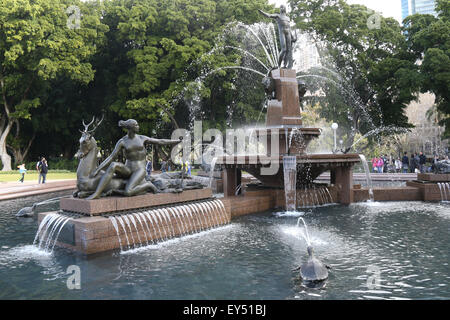 Archibald Springbrunnen im Hyde Park, Sydney, Australien. Stockfoto