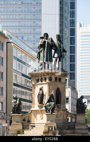 Gutenberg-Denkmal, Roßmarkt Platz, Frankfurt Am Main, Hessen, Deutschland Stockfoto