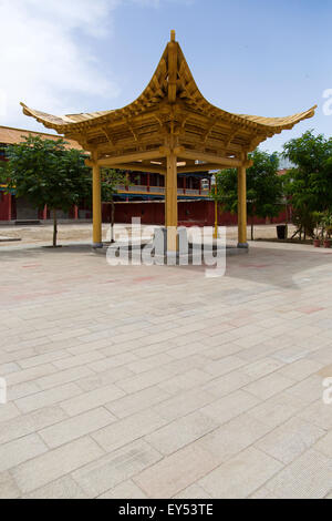 Luoshi-Tempel in der Provinz Gansu, China Stockfoto