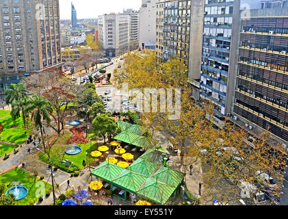 Blick auf Plaza Fabini Montevideo Uruguay Stockfoto