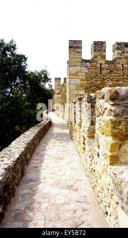 Obergeschoss im Schloss st. Jorge Portugal Lissabon vertikal Stockfoto