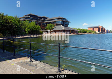 Cardiff County Council Hall, Atlantic Wharf, Cardiff, Südwales, UK. Stockfoto