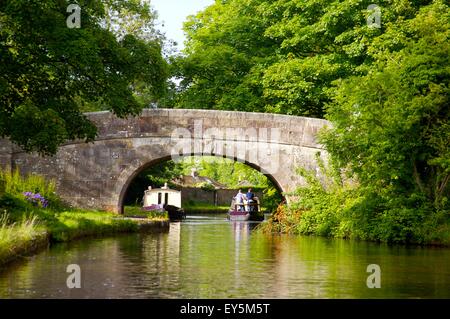 Lancaster-Kanal in der Nähe von Bolton-le-Sands, Lancashire Stockfoto