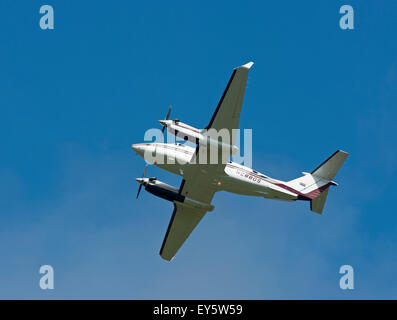 Zivile registrierten Flugzeugen durch Inverness Dalcross Flughafen im Norden Schottlands. Stockfoto