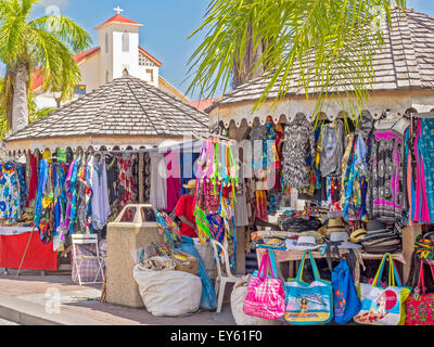 Der Marktplatz Philipsburg Saint Martin West Indies Stockfoto