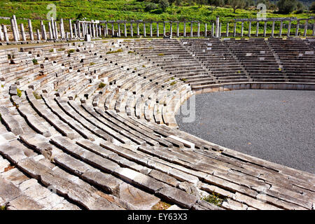 Das Stadion in der archäologischen Stätte von Messene (oder "Messini"), Präfektur Messenien, Griechenland. Stockfoto