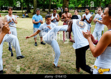 Capoeira in Russell Gardens, London Stockfoto