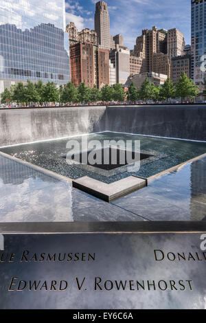 Ground Zero - die 09:11 Memorial Stockfoto