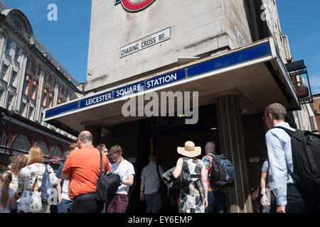 Leicester Square unterirdische u-Bahnstation, London WC2 UK Stockfoto