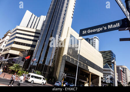 Kapstadt Südafrika,Stadtzentrum,Zentrum,Strand Street,St. George's Mall, Skyline der Stadt, Gebäude, SAfri150309040 Stockfoto