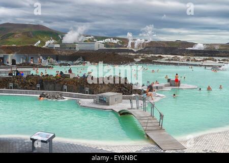 Blue Lagoon Resort in der Nähe von Reykjavik, Island Stockfoto