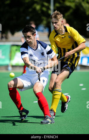 Prag, Tschechische Republik. 22. Juli 2015. Rollstuhlbasketball-Meisterschaften II Spiel zwischen Schottland und der Ukraine. Bildnachweis: Petr Toman/Alamy Live-Nachrichten Stockfoto