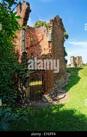 Ashby De La Zouch Castle in Leicestershire, England. Die Ruinen sind Grade 1 aufgeführt von English Heritage verwaltet, Stockfoto