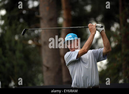 Sunningdale, UK. 22. Juli 2015. Aktion aus der Praxis für die Senior Open Championship im Sunningdale Golf Club am 22. Juli 2015 in Sunningdale, England. © David Stockfoto