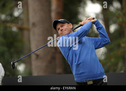 Sunningdale, UK. 22. Juli 2015. Aktion aus der Praxis für die Senior Open Championship im Sunningdale Golf Club am 22. Juli 2015 in Sunningdale, England. © David Stockfoto