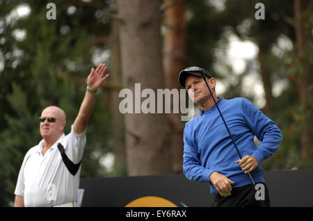 Sunningdale, UK. 22. Juli 2015. Aktion aus der Praxis für die Senior Open Championship im Sunningdale Golf Club am 22. Juli 2015 in Sunningdale, England. © David Stockfoto