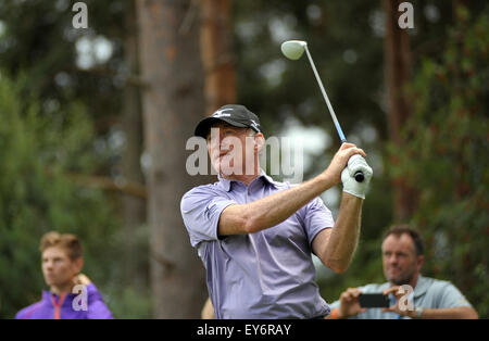 Sunningdale, UK. 22. Juli 2015. Aktion aus der Praxis für die Senior Open Championship im Sunningdale Golf Club am 22. Juli 2015 in Sunningdale, England. © David Stockfoto