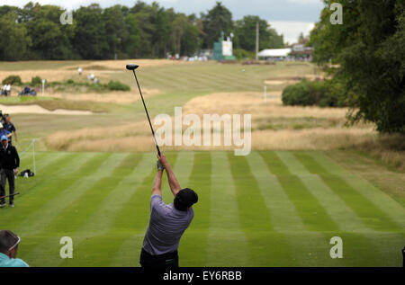 Sunningdale, UK. 22. Juli 2015. Aktion aus der Praxis für die Senior Open Championship im Sunningdale Golf Club am 22. Juli 2015 in Sunningdale, England. Bildnachweis: David Partridge / Alamy Live News Stockfoto